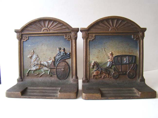 A fine pair of Antique Bookends by Bradley & Hubbard circa 1910-1920